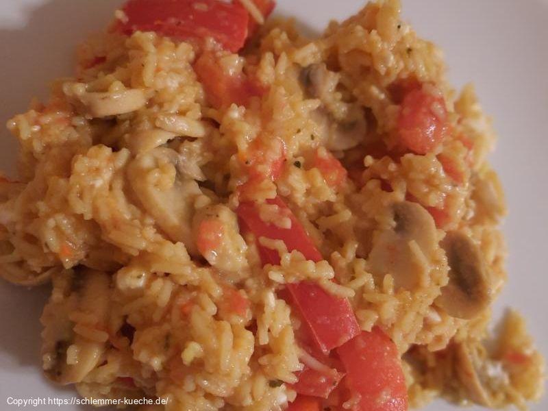 Vegetarische Curry-Reispfanne