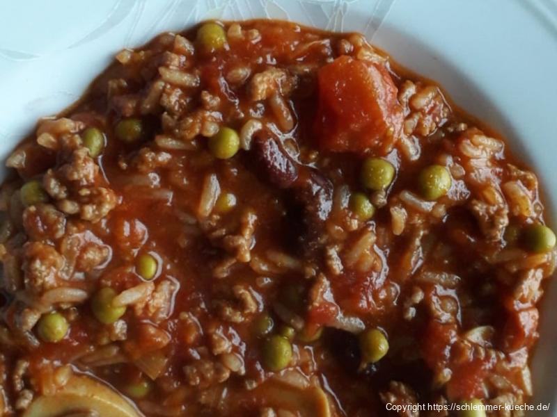 Hackfleisch Reis Topf