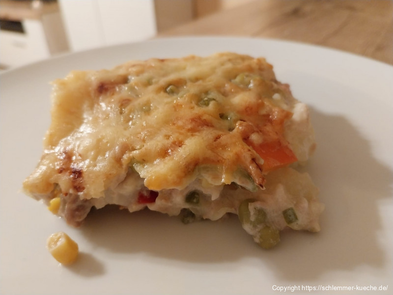 Kartoffelauflauf mit Thunfisch und Tzatziki